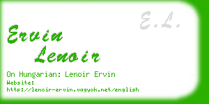 ervin lenoir business card
